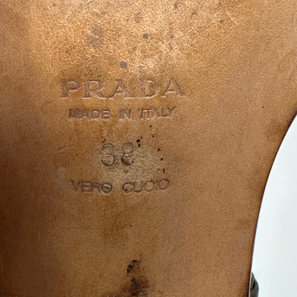 PRADA Pumps Sandals Brown Women's EU 38/US8 - Picture 15 of 16